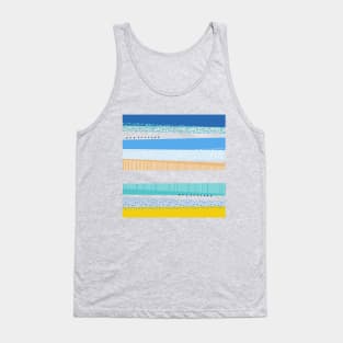 80s Memphis Style Abstract Beach Scene Tank Top